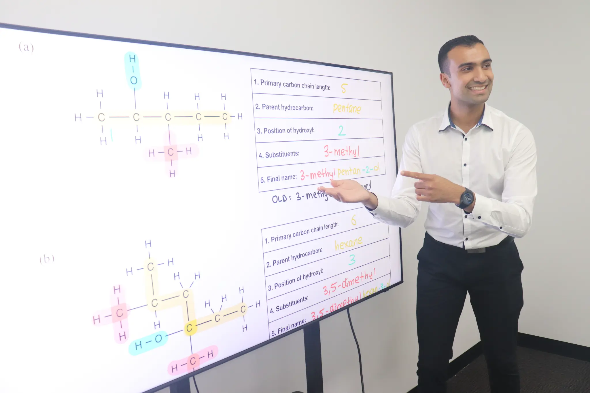 Rishabh teaching Chemistry in an eduticks classroom